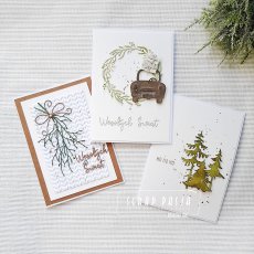 3 świąteczne kartki w stylu Clean and Simple