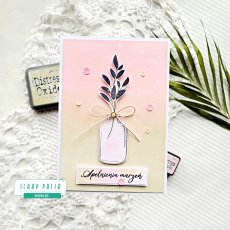 Embossing przy pomocy tablicy do bigowania + distress in and distress oxide