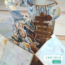 Exploding box - metryczka- kolekcja Boho Baby i Birthday Party