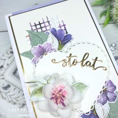 "Fioletowy czar" kartka z okazji urodzin "Fioletowy czar" kartka z okazji urodzin