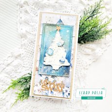 Kartka świąteczna Stempel Craft & You Design i hot embossing