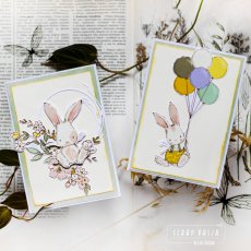 Kartki dziecięce z kolekcji Hopping Bunnies