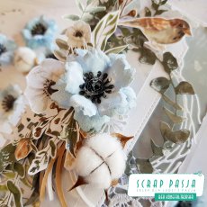Kwiaty z papieru - anemony i owoc bawełny