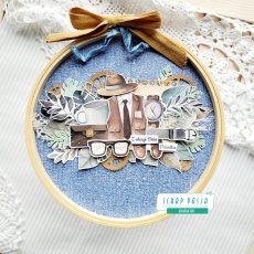 Tamborek na Dzień Dziadka - embossing na gorąco