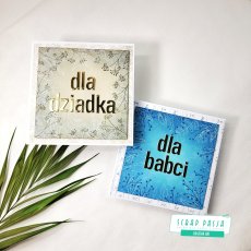 Tusze Distress Oxide - Kartka dla Babci i Dla Dziadka.