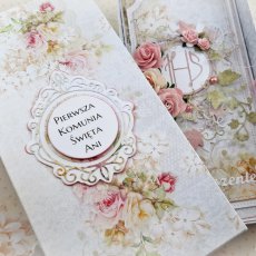 Zaproszenie na Pierwszą Komunię Św. - kolekcja Flower Romance