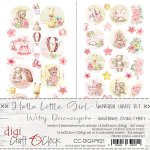 CC-DIGI-PR21 - ZESTAW ETYKIET - 21 - HELLO LITTLE GIRL - ZESTAW UNIWERSALNY
