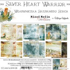 CC-MM16-SHW-08 - SILVER HEART WARRIOR - zestaw papierów 20,3x20,3cm