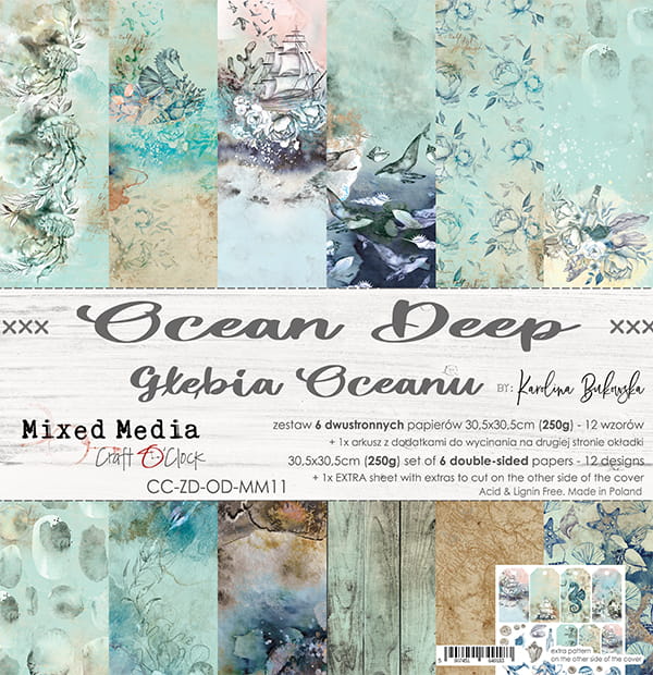  CC-ZD-OD-MM11  OCEAN DEEP - zestaw papierów 30,5x30,5cm