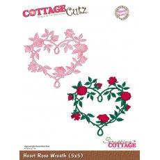 CC5x5-006 Wykrojnik Heart Rose Wreath