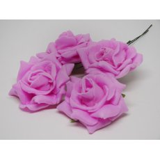 CKF-L-004 Piankowe róże 4cm/4szt -różowe