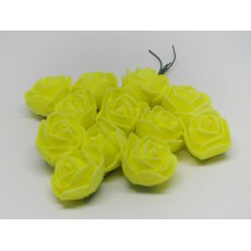 CKF-S-003 Różyczki piankowe Yellow 2cm/12pcs -żółte