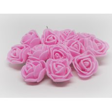 CKF-S-009 Różyczki piankowe Pink 2cm/12pcs - róż