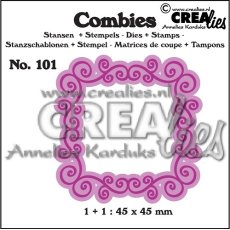 CLCB101 Wykrojnik i stempel  Crealies • Combies die & stamp set no.101 Frame A