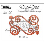 CLDD20 Wykrojnik Crealies • Duo Dies no.20 Swirls 1 - zawijaski