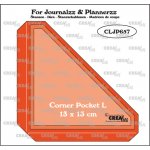 CLJP657 Wykrojnik Crealies • For Journalzz & Plannerzz dies Corner pocket L + 2x layer up