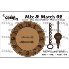 CLMIX02 Wykrojnik Mix & Match nr.02 Clock with Chain and Pendulum - zegar
