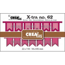 CLXTRA62 Wykrojnik Crealies • Xtra Fishtail banners 2x - banerki