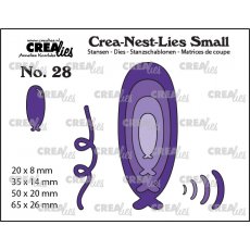 CNLS28 Wykrojnik Crealies • Crea-Nest-Lies Small Elongated balloons 4x - balony