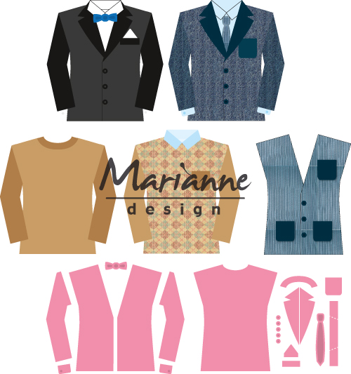  COL1434 Marianne Design Collectable - męskie ubrania