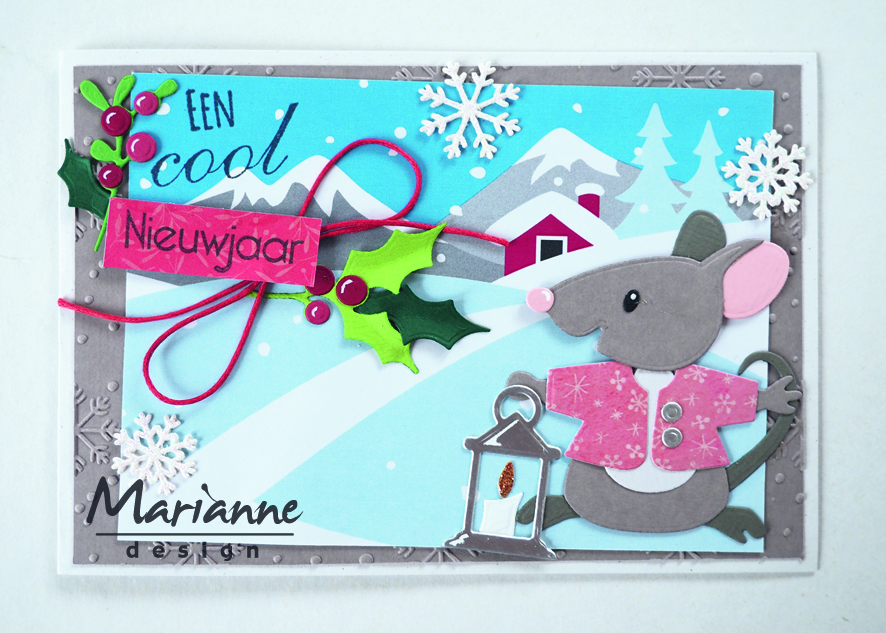  COL1437 Marianne Design Collectable - Eline's mice family-myszki