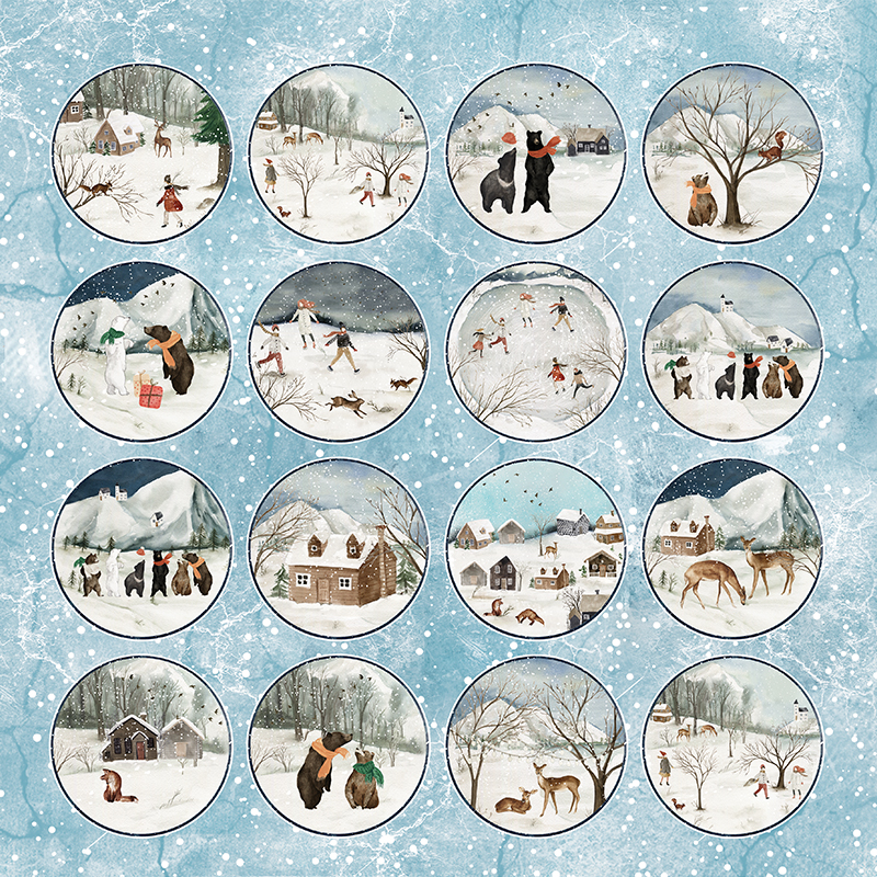  CP-WH07 Papier jednostronny-elementy-Craft&You Design 30,5x30,5 WINTER HOLIDAY 07