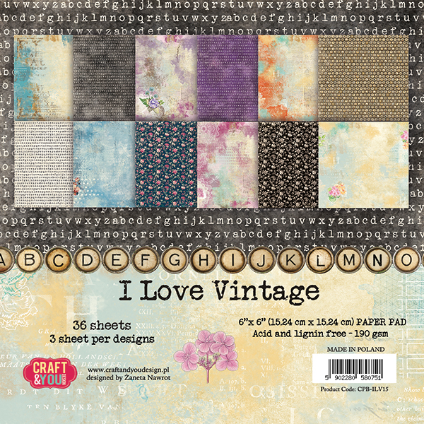  CPB-ILV15 Bloczek 15x15 Craft & You Design -  I Love Vintage