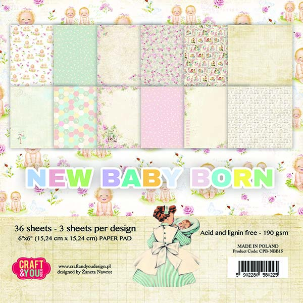  CPB-NBB15 Bloczek 15x15 Craft & You Design New Baby Born