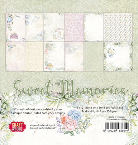  CPS-SM30 Zestaw papierów 30,5x30,5cm-Craft&You Design - Sweet Memories
