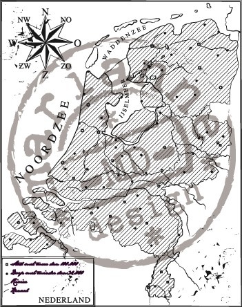  CS0911 Stemple akrylowe Mapa Holandia