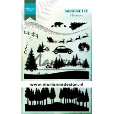 CS1040 Stempel akrylowy - Silhoutte Christmas