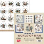CSET08-WM-8 Kreatywny  duży zestaw papierów 30,5x30,5cm Craft&You Design - World of Man