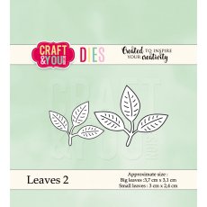 CW039 Wykrojnik - Leaves 2-listki 2 -Craft&You Design