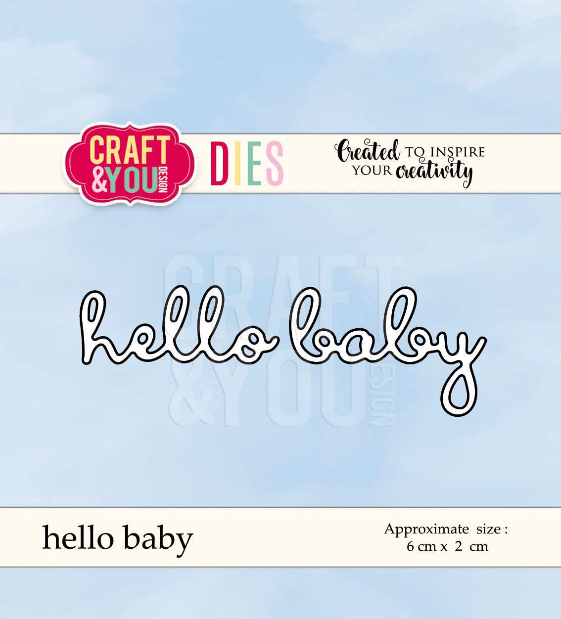  CW046 Wykrojnik -hello baby -napis  -Craft&You Design