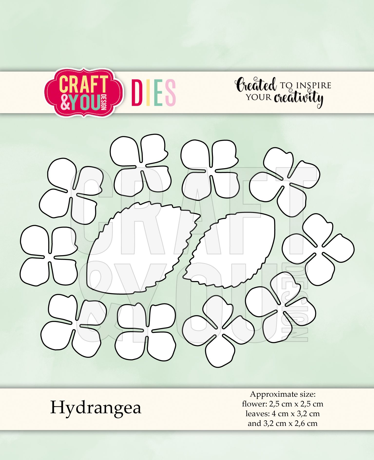  CW068 Wykrojnik -Hydrangea-hortensja-Craft&You Design