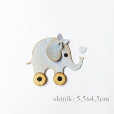 CW109 WYKROJNIK-elephant- Baby Toy- słonik- Craft&You Design