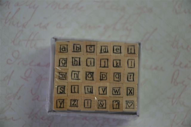  Stempelki drewniane alfabet #D11