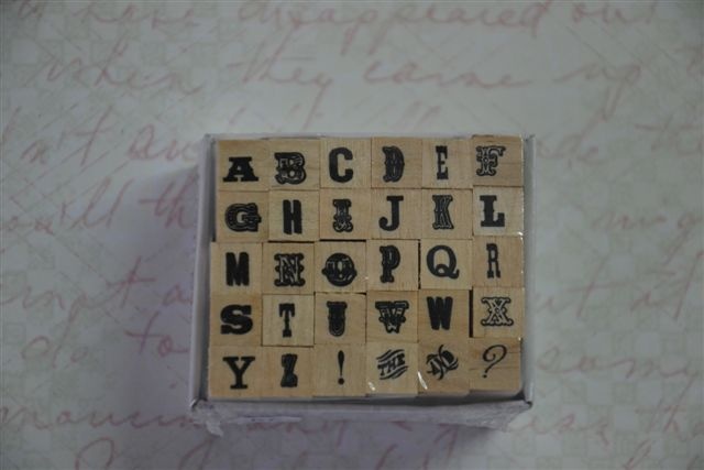  Stempelki drewniane alfabet #D6