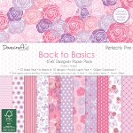 DCPAP063 - Dovecraft - Zestaw papierów 15x15 Back to Basics- Perfectly Pink
