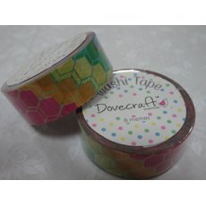DCWTB003-2 Washi tape- Kolorowe sześciokąty