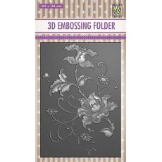 EF3D027 Folder do embossingu 3D 105x148mm - egzotyczny kwiat