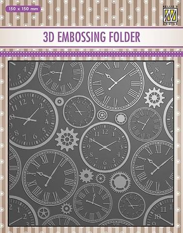  EF3D031 Folder do embossingu 3D 150x150mm - zegary
