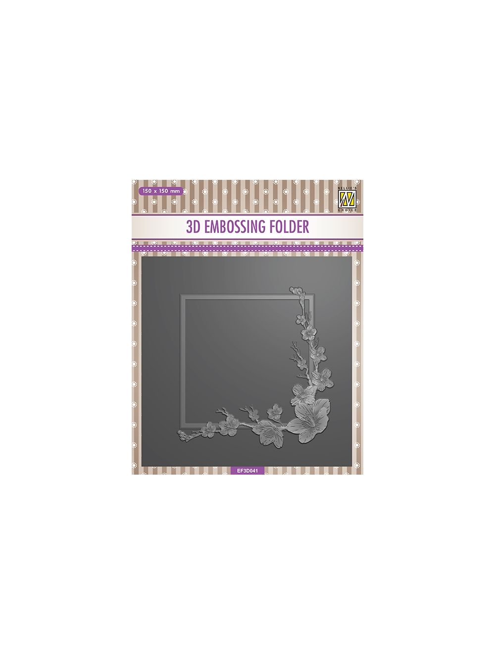  EF3D041 Folder do embossingu 3D (150x150mm ) - Kwiaty