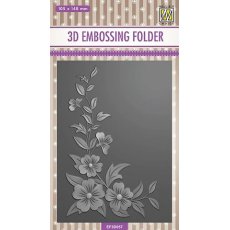 EF3D057 Folder do embossingu 3D ( A6 ) - Kwiatowy narożnik