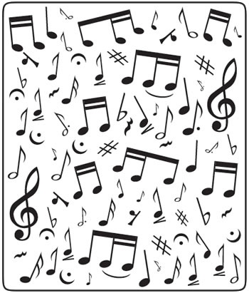  Folder do embossingu Musical Notes