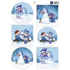 HK1712 Arkusz A4 -Marianne Design - HETTY'S SNOESJES - WINTER - zima