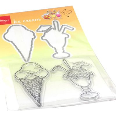  HT1657 Stemple silikonowe z wykrojnikami - Ice Cream-lody