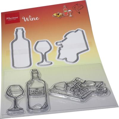  HT1665 Stemple silikonowe z wykrojnikami - HETTY'S WINE - wino