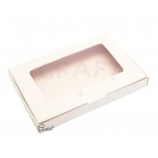 ID-2026 Pudełko na kartę podarunkową / wizytówki różowe pastelowe z okienkiem - GoatBox