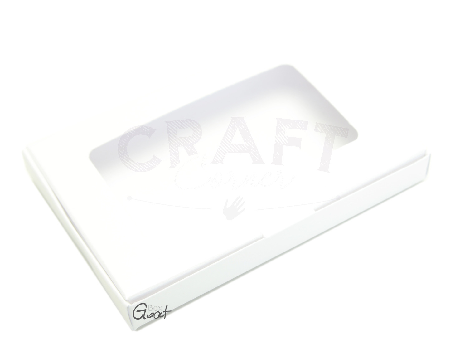  ID-2031 Pudełko na kartę podarunkową / wizytówki białe z okienkiem - GoatBox